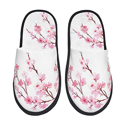 KUPTYEZR Indoor Hausschuhe Kirschblüten Hausschuhe Gemütliche rutschfeste Hausschuhe für Damen Herren Indoor Outdoor, siehe abbildung, Medium Cover