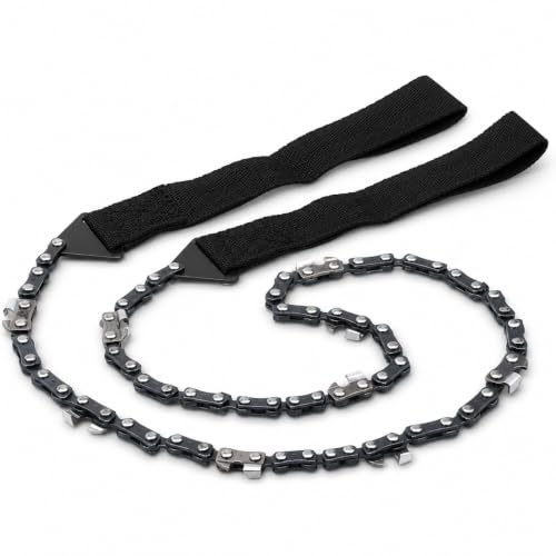 topolenashop sega a mano 103 cm con catena bidirezionale – motosega manuale portatile con manici ergonomici per campeggio, giardinaggio, escursioni | 2304897