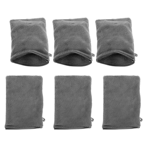 Outanaya 6 Pack Reusable Spa Mitts Soft Face Mitten Bath Gloves Absorbent Face Wash Mitts Makeup Remover Mittens Ultrafine Microfiber for Bath Spa