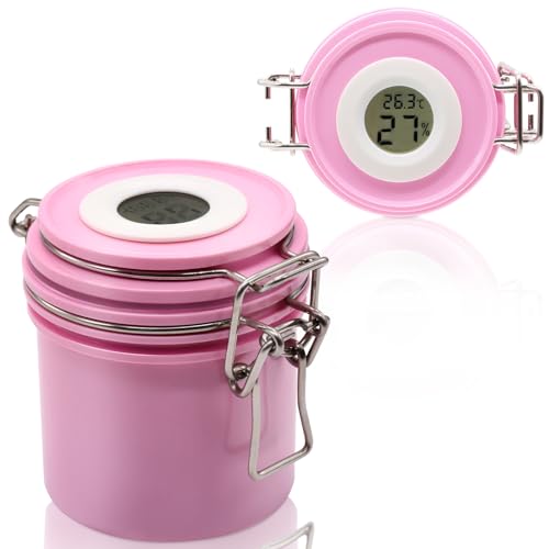 Embagol False Lash Glue Storage Tank With Thermometer Adhesive Carbon Sealed Leak-proof Containers Grafting Eyelash Extension Supplies(PINK)