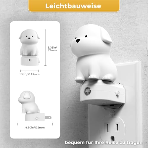 L LOHAS LED Plug in Night Light for Kids, 3D Cute Puppy Night Lights - image 4