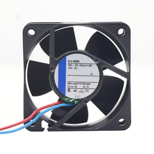 614NGHH ebm-papst DC Axial Fan 614 NGHH DC 24V 150mA 3.6W CE Certified ZP Industrial Cooling Fan for Rack cabinet