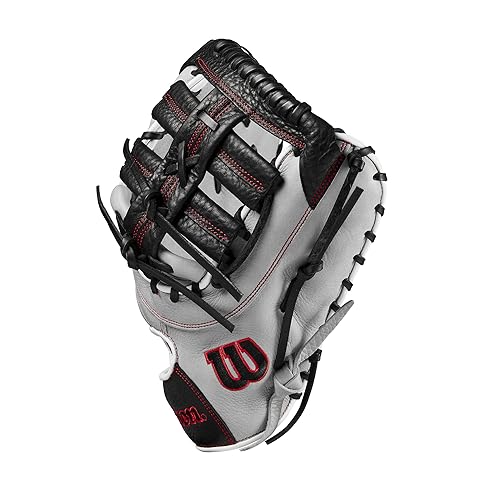 WILSON 2024 A1000 1620 12.5” Baseball First Base Mitt - Silver/Black/Red, Right Hand Throw by WILSON - Image 5