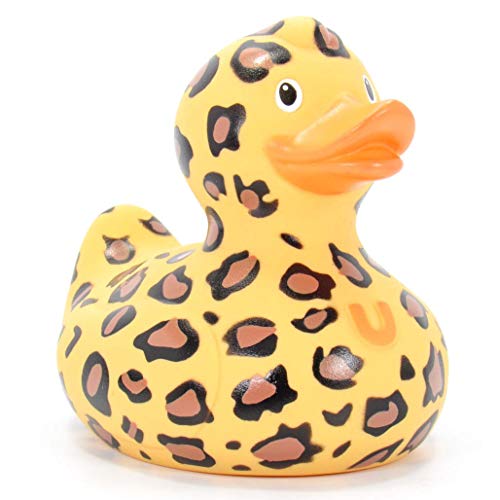 Leopard Rubber Duck Bath Toy by Bud Ducks | Elegant Gift Packaging - 