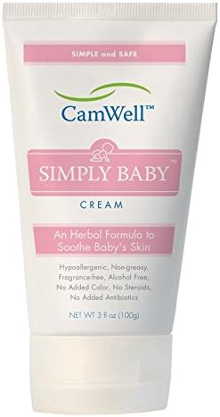 CamWell Simply Baby Botanical Cream Herbal Care for Diaper Rash, Baby Eczema and Cradle Cap 3 fl. oz. Tube