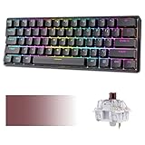 【RGB ILIMITADO Y SOFTWARE DEDICADO KEMOVE】 La memoria integrada viene con una variedad de efectos RGB brillantes, admite RGB personalizado y lo guarda en el teclado. El software KEMOVE le permite reasignar teclas arbitrariamente y asignar macros o comandos a combinaciones de teclas específicas en 4 capas individuales.