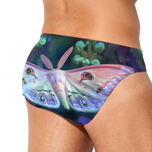 Flying Moth Mens Swim Briefs Quick Dry Triangle Trunks Swimsuit Swimming Bikini Swimwear3