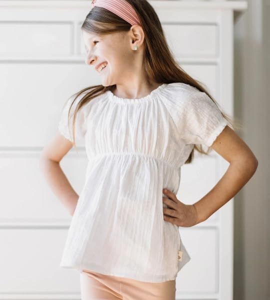 Puff Sleeve Organic Baby Girl Top & Pants Set - Image 3