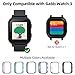 SimpleThings Compatible with Gabb Watch 3e/ 3 Screen Protector, 3Pack HD Clear Tempered Glass Screen Protector & Hard PC Protective Bumper for Boys Girls, Not Compatible with Gizmo (Teal+Purple+SandPink)