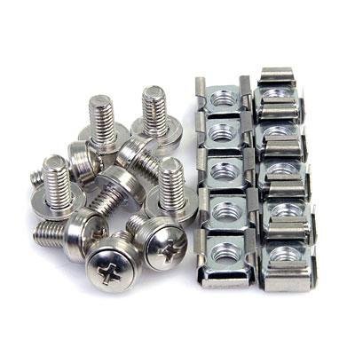 STARTECH.COM CABSCREWM6-50 Pkg M6 Mounting Screws And Cage Nuts For Server Rack Cabinet - Rack Screws And Nuts