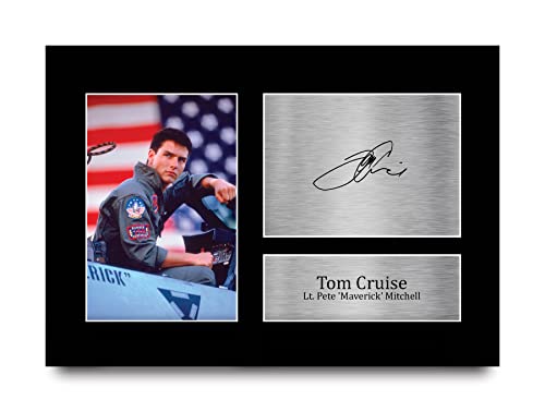 HWC Trading A4 Tom Cruise Top Gun Maverick Los Regalos Imprimieron La Imagen Firmada Del Autógrafo Para Los Fans De La Memorabilia De La Película - A4