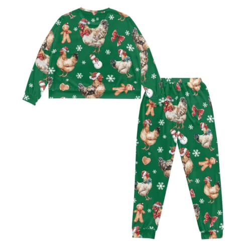 Image of Womens Lounge Set Long Sleeve Soft Pajama Sets | Casual 2 Piece Pj Outfit, Crewneck Sleepwear with Pockets, Adjustable Drawstring, Soft Comfy Fall Pajamas, Plus Size