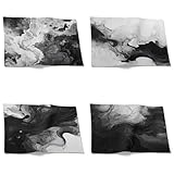 Chenlane Rollo de manteles individuales antideslizante para mesa, pintura de tinta, arte, jardín, manteles individuales para exteriores, 21 x 32 cm (4 unidades)