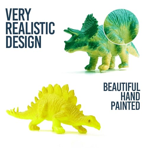 Image of Realistic Dragon Dinosaur Animals Figures Playset|12PCS Dino Animal Action Figurine for Kids Girls and Boys|Prehistoric Safari Dino Toyset Learning & Education Item Birthday Gift for Children
