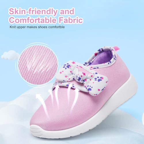 Image of nerteo Toddler Girl Shoes Lightweight Slip On Sneakers for Kids