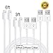 Wecharge(TM) 2pack 3FT 2pack 6FT Lightning to USB Sync and Charging Cable Cord for iPhone 6s plus/6s/6 plus/6/5s/5c/5/iPad Air(White)
