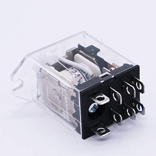 Mxuteuk 2Pcs Dc 24V Coil Relay 8 Pin 10A Dpdt Led Indicator Electromagnetic Power Relay General Purpose Jqx-13F-Dz-Dc24V #TOP1