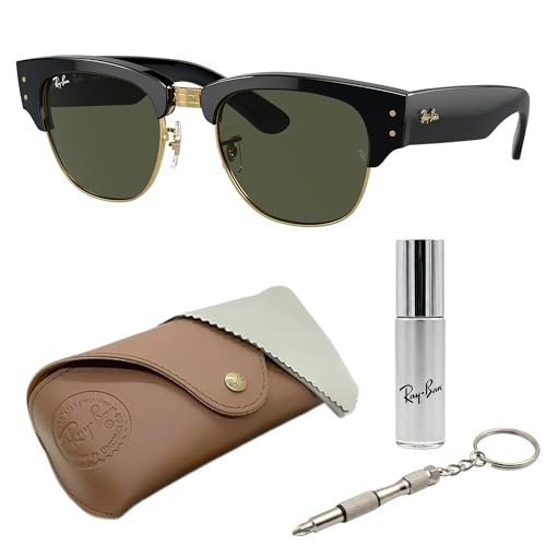 Image of Ray-Ban RB0316S MEGA CLUBMASTER Square Shaped Sunglasses for Men & Women with Official RAYBAN Eyewear Kit