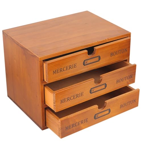 Boîte de rangement multifonction bois massif pour cosmétiques - 2
