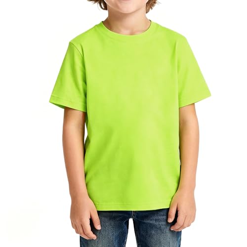 Image of Magic Park 6M-14Y Baby Short Long Sleeve Tee Tops Toddler T-Shirt Kids Solid Color Shirts Boys Girls Casual Blouse