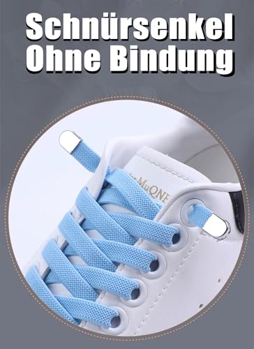 GOODSALEOK 2 Paar Elastische Schnürsenkel Ohne Bindung Flache Sportliche Schuhband Unisex Sportschuhe Laufschuhe Sneaker Freizeitschuhe Beige