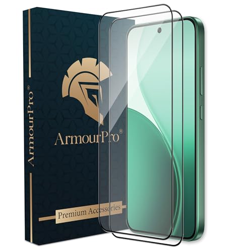 Image of ArmourPro Tempered Glass for Oppo F33-9H Anti Scratch Screen Protector, Edge to Edge Coverage, HD Clarity, Smooth Touch, Case Friendly | Black, Pack of 2