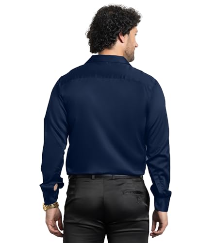 Image of CVC Mens Satin Regular Fit Formal Shirt.