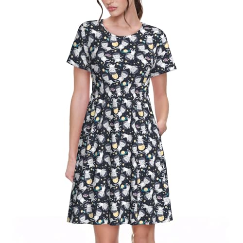 Robe chat astronaute confort pour femmes au quotidien