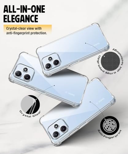 Image of WOW IMAGINE Soft Silicone Back Case Cover for Mi Redmi 12 4G | Clear TPU Case | Cushioned Edges for Ultimate Protection Mobile Back Cover Case - Transparent