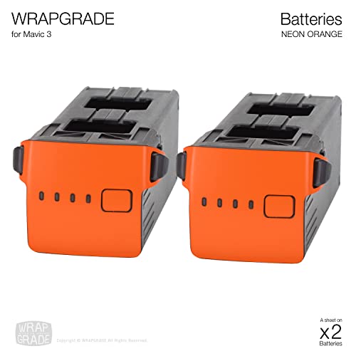 Image of WRAPGRADE Partial Skin Stickers for DJI Mavic 3 Pro Accent Color (NEON Orange)