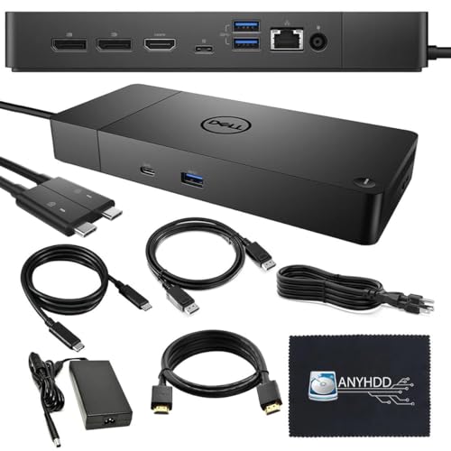 Dell Performance Dock - WD19DCS Docking Station with 240W Power Adapter (210W Power Delivery) + HDMI Cable + Display Port Cable + USB-C Cable + Microfiber Cloth Included