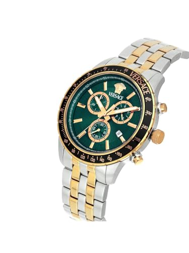 Image of Versace Sport Chrono - VEZCA 44 mm Green Dial Men Wrist Watch - VEZCA0524