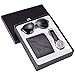 Produktbild MUKEE Geburtstags-Geschenk-for-Men Men-Geschenk-Set-Uhr-Set für Herren-Kunstleder-Uhr + Sunglass + Wallet Geschenk-Set mit Geschenk-Kasten-Organisatoren