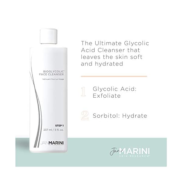 Jan Marini Skin Research Bioglycolic Face Cleanser - Facial Wash for Oily, Dry & Combo Skin - Personal Face Skincare - Skin Cleanser for Beauty & Personal Care - 8 fl oz