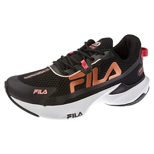 Fila, Recovery, Tênis, Feminino, Preto/Coral/Cobre, 37
