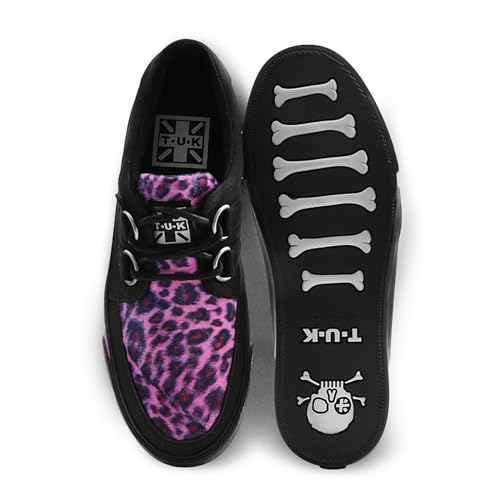 Image of T.U.K Shoes Velvet Anarchic Creeper Sneaker for Women and Men | 3 Dring Lace Up Shoes and Interlace | Classic Round Toe and Sole