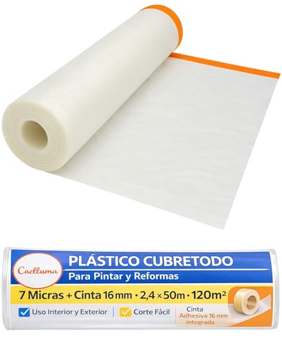 Plástico Cubretodo Para Pintura Profesional Transparente Reciclado Con Y Sin Adhesivo Para Protección De Muebles Suelos Puertas Y Ventanas