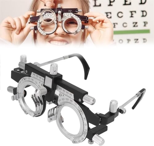 McbeAn - Optometry Lens Frame, Optical Trial Lens Frame, Trial Frame with Clear Scale, PD 50-80mm Adjustable, Ultralight Optical Trial Frame for Schools, Hospitals Ophthalmology, Optical Shops