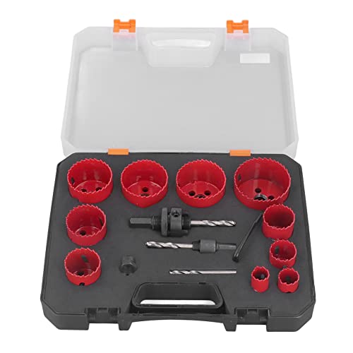 ANKROYU Kit de sierra perforadora profesional, juego de cortadores bimetálicos HSS de 19 piezas, brocas eléctricas de 3/4 a 2 1/2 pulgadas para madera, metal, plástico, paneles de