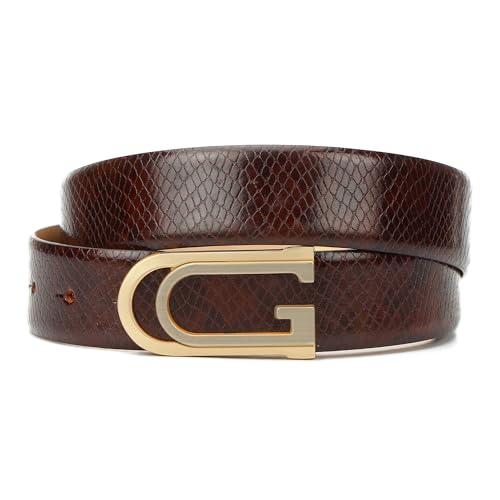 Genuine Leather Premium Brown Belt for Men,1.3" metal buckle,Elegant dress belt for men in Gift Box2