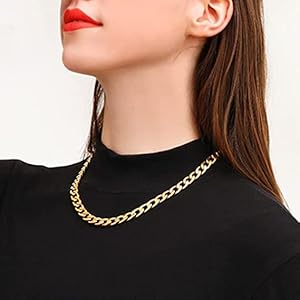 ネックレス・ペンダント Novelty Gold Chain Shoulder Piece Sanglarst Gold Chain Necklace, 20 Inch Golden Ultra Luxury