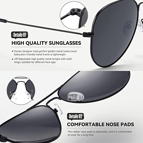 Classic Aviator Sunglasses for Men Womens Driving Polarized Sunglasses4
