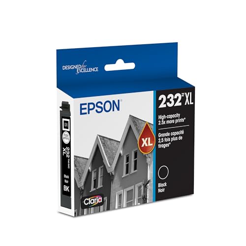 Image of Epson 232 Claria Ink High Capacity Black Cartridge (T232XL120-S) Works with Workforce WF-2930,2950 and Expression XP-4200, 4205