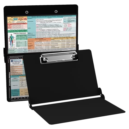 Whitecoat Clipboard&reg; - Dietitian Edition (Black, Bifold)