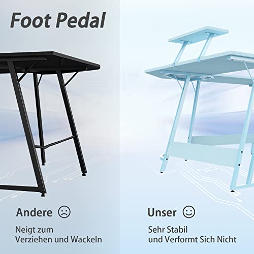 JUMMICO Scrivania a Forma di L, Tavolo da Gioco