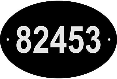Personalized Reflective Address Sign - Custom 911 House Number Address Plaque - Large Oval - Made in USA - P3310