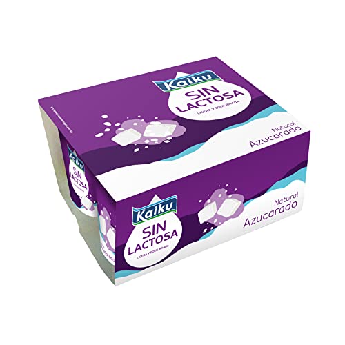 Kaiku - Yogur Natural Azucarado Sin Lactosa - Pack 4 x 125g