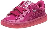  PUMA Baby-Mädchen Basket Patent Iced Glitter Inf Low-Top, Beetroot Purp-Beetroot Purp, 20