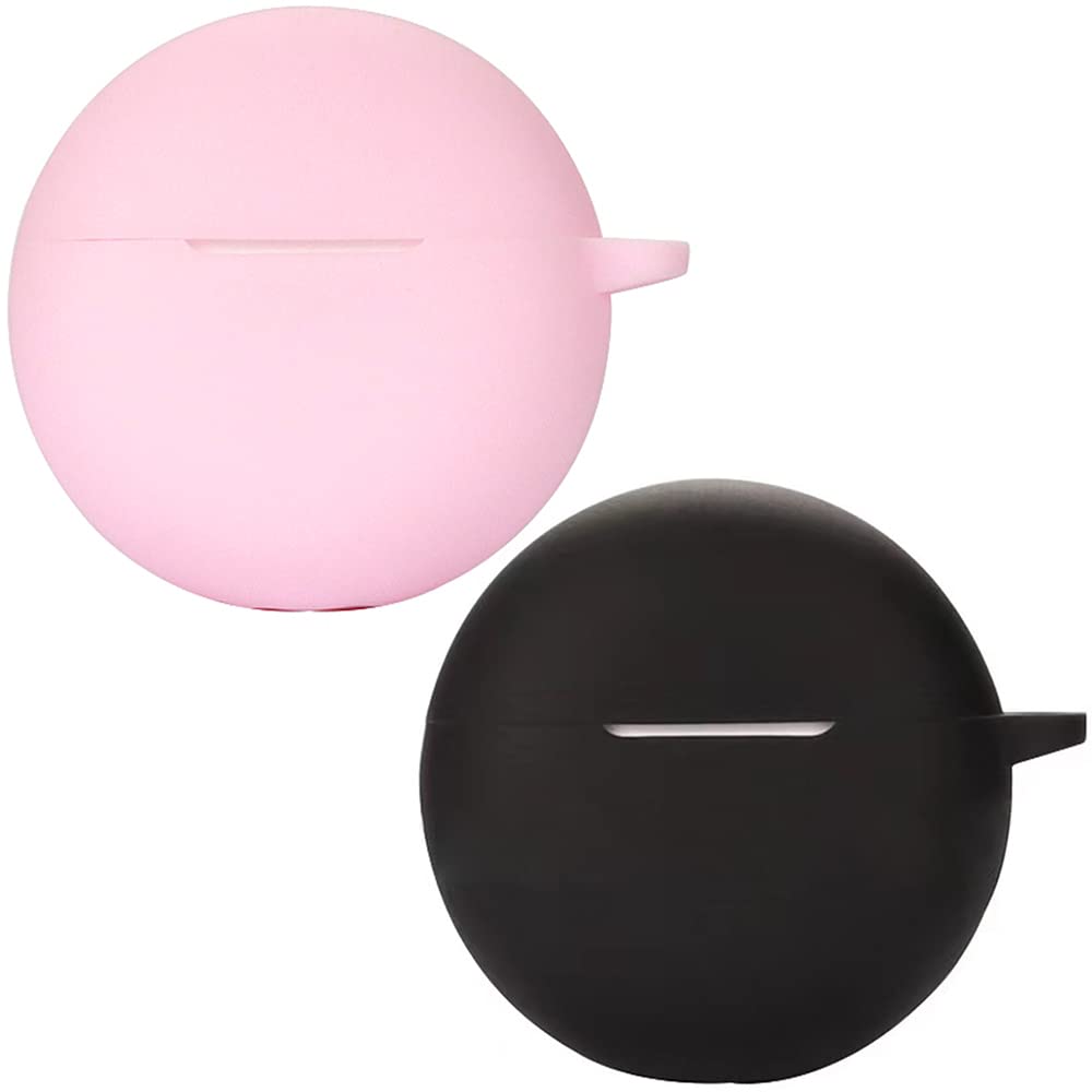 Msiall De Silicona Compatible Con OPPO Enco Buds2, [Admite Carga Inalámbrica] [Funda Protectora A Prueba De Golpes] [Funda [Mosquetón] Lindo De Dibujos Animados En 3D Black Blue