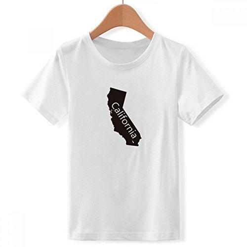 T-Shirt Blanc Californie XXX-Grand : Confort Col Rond